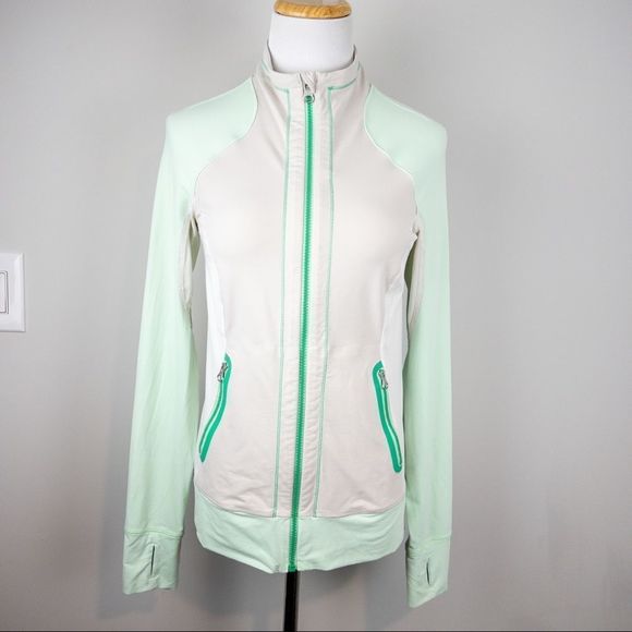Lululemon Athletica Mint Green and White zippered vest. - Picture 7 of 9
